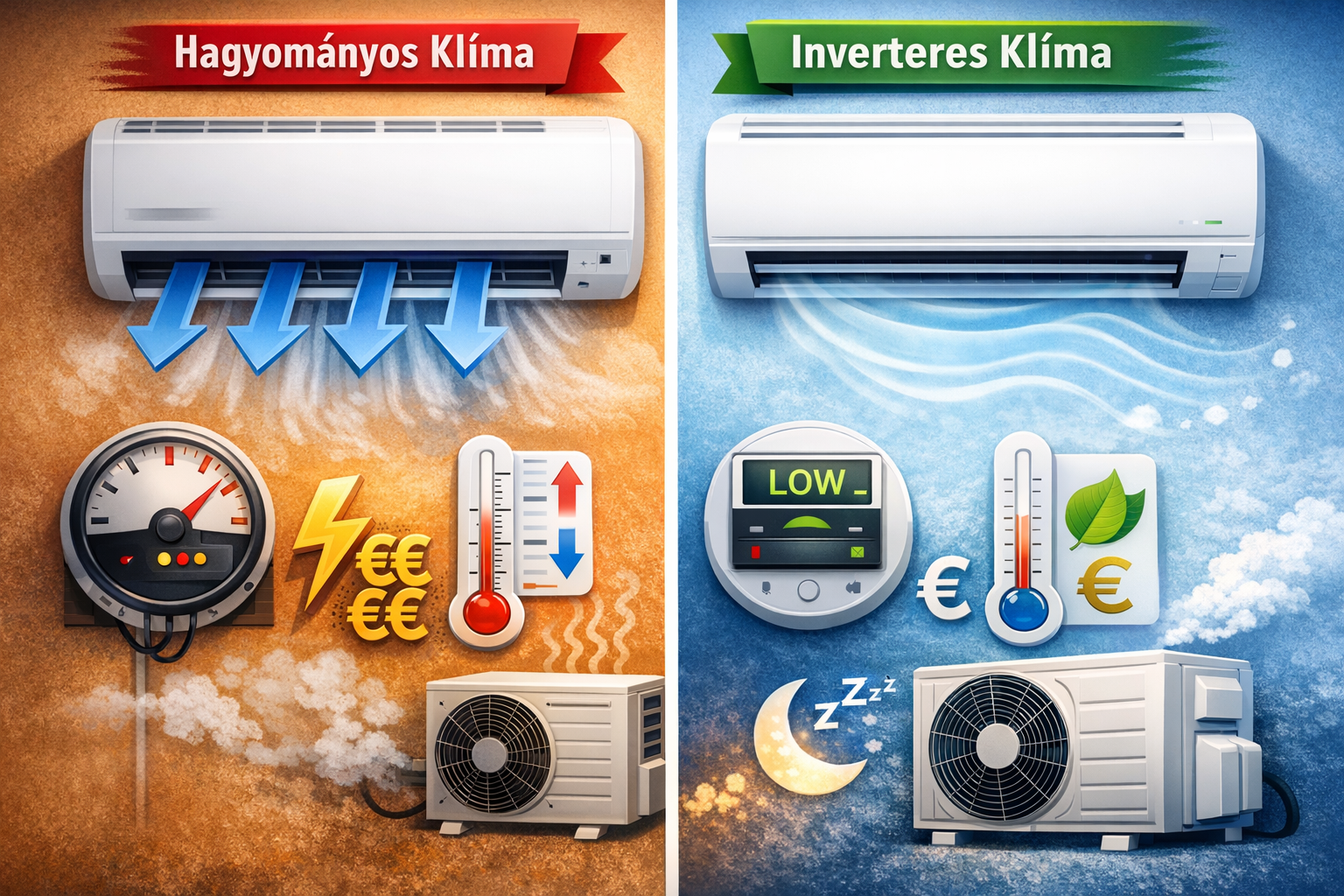 Inverteres vs hagyományos klíma